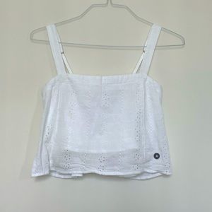 New white eyelet tank